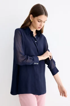 ESENCIA Blouse Blue