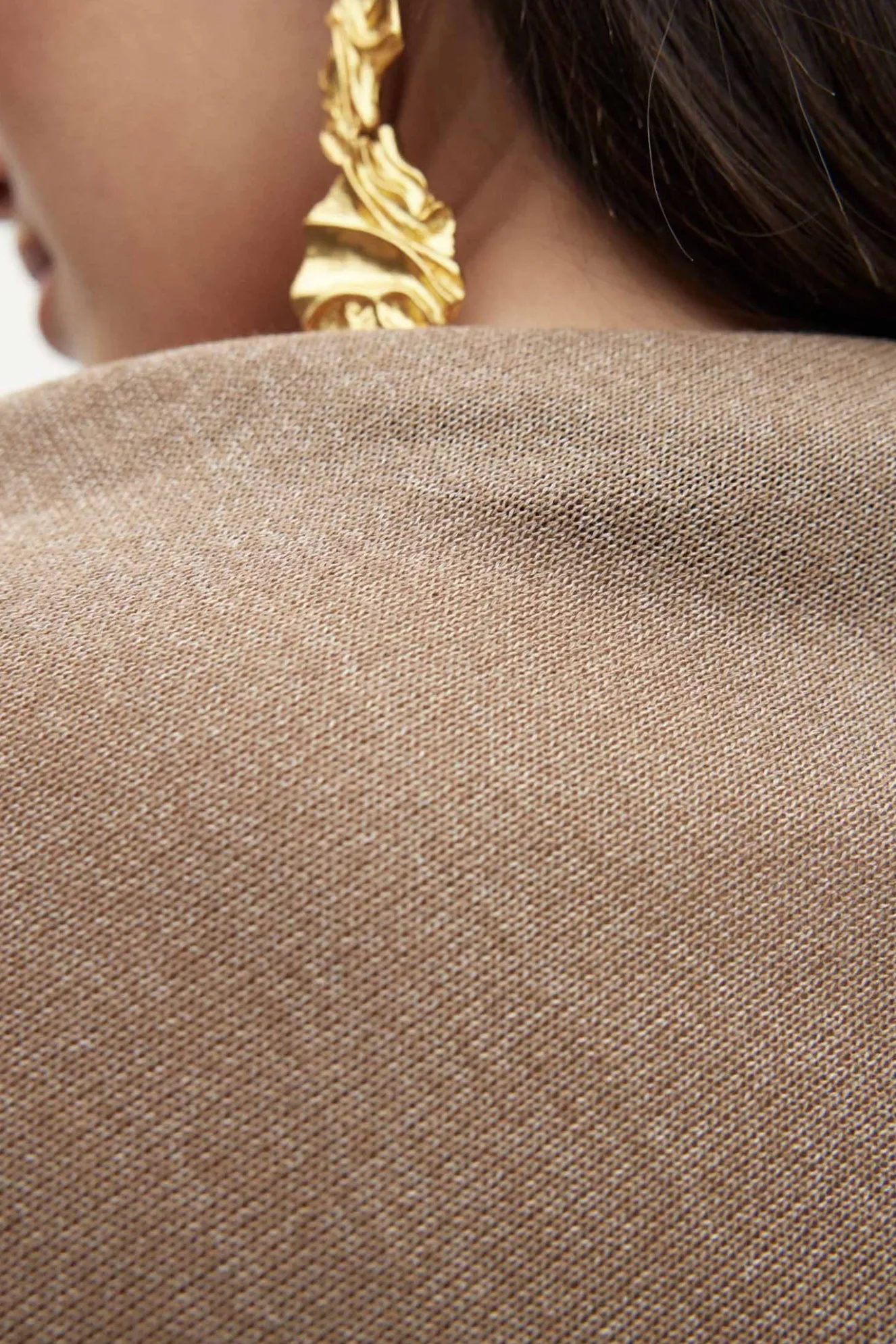 Gold Knitted Poncho for Women - BIMANI