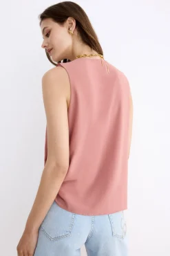 GREGAL Nude Blouse