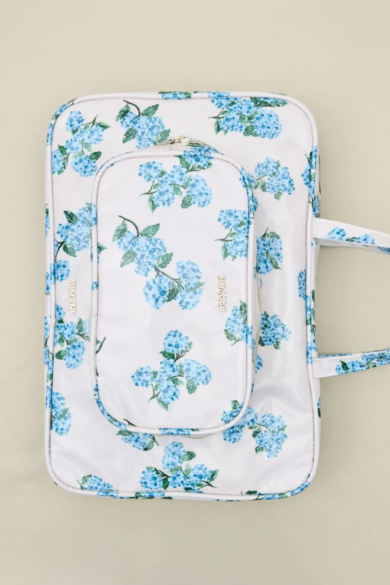 HORTENSIAS Print Blue Toiletry Bag