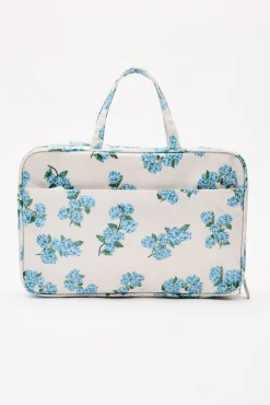 HORTENSIAS Print Blue Toiletry Bag