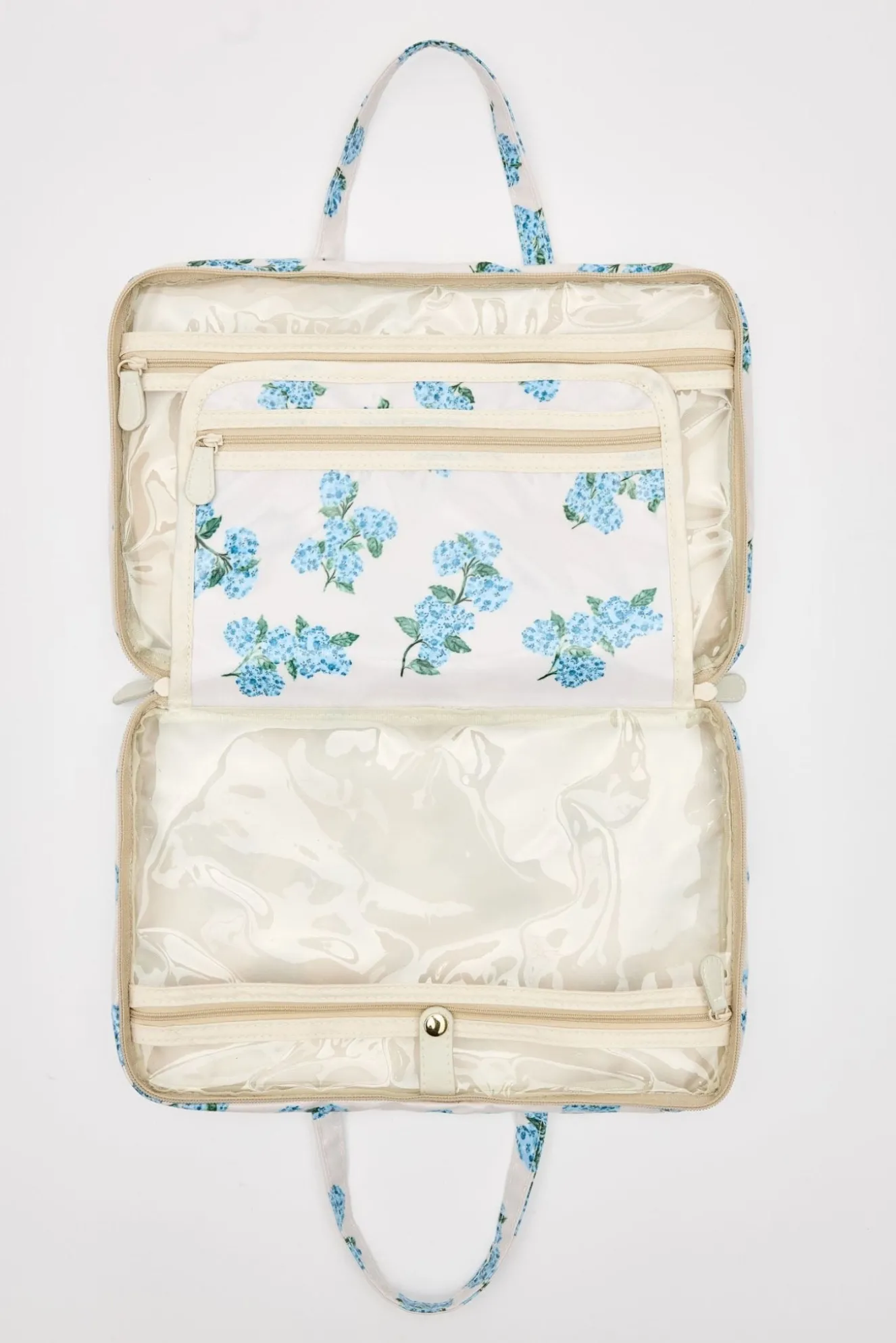 HORTENSIAS Print Blue Toiletry Bag