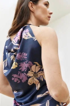 IRABU Print Navy Dress