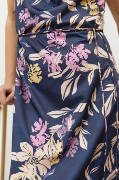 IRABU Print Navy Dress