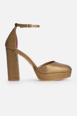 JULIETA Heel Texture Bronze