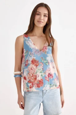 KABUKI Print Sky Top