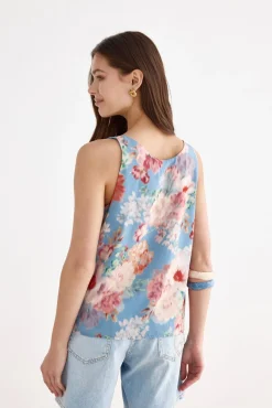 KABUKI Print Sky Top