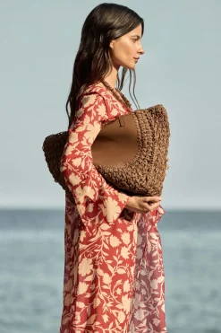 Kaftan EUCALYPTUS Print Burnt