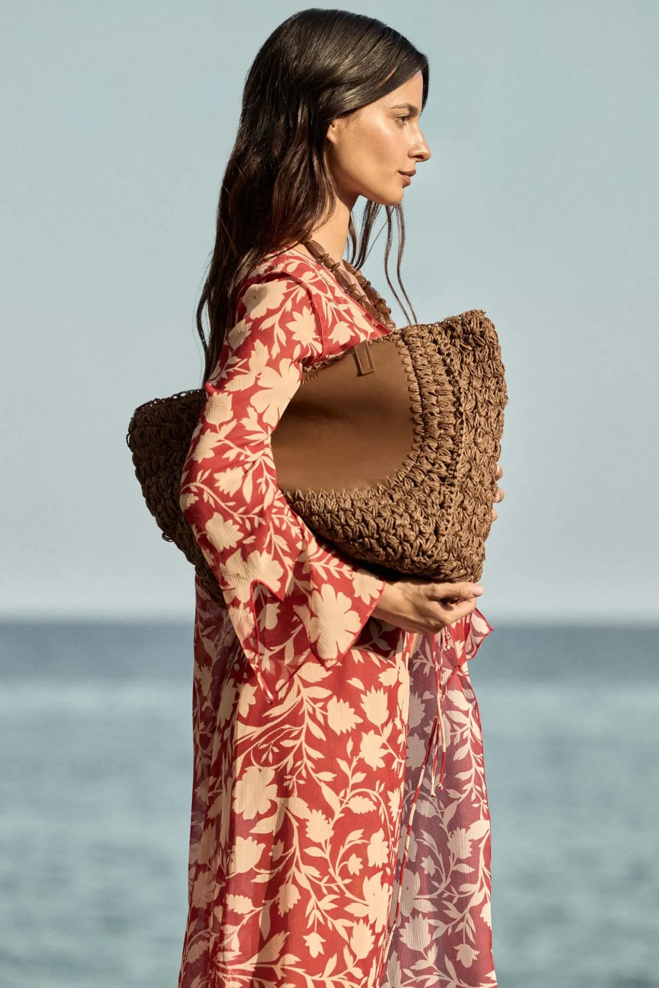 Kaftan EUCALYPTUS Print Burnt