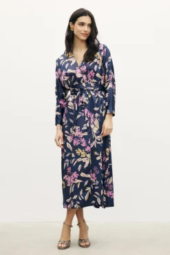 KERAMA Print Navy Dress