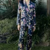 KUME Print Navy Trousers