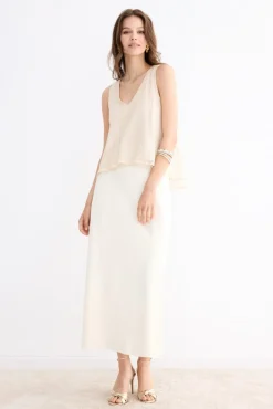 LORICA Cream Skirt