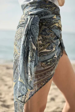 MELINA Print Blue Pareo