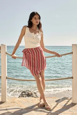 MELINA Print Red Pareo