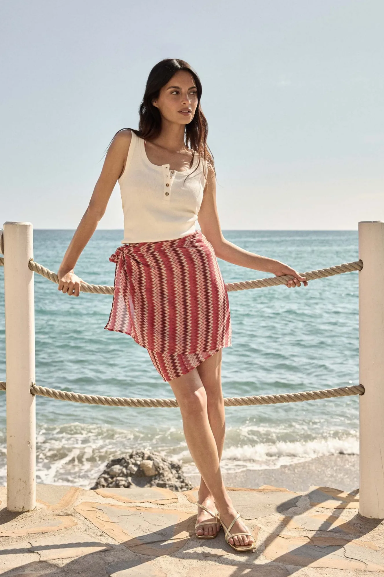 MELINA Print Red Pareo