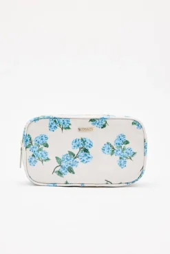 Mini HORTENSIAS Print Blue Toiletry Bag