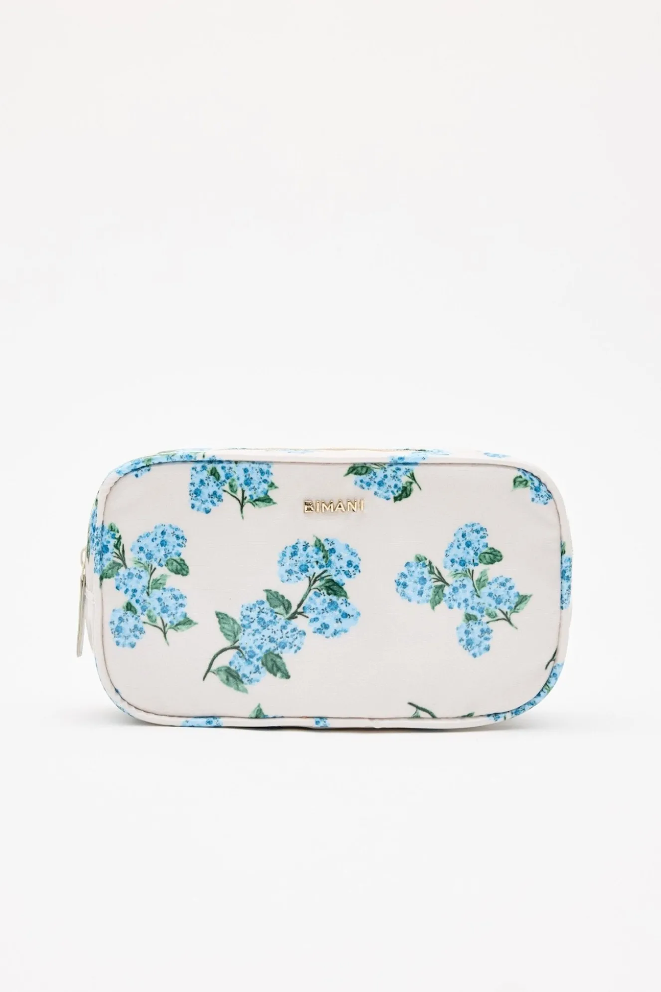 Mini HORTENSIAS Print Blue Toiletry Bag