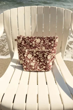 Mini MACAO Print Burnt Toiletry Bag