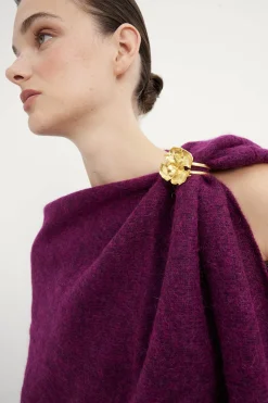 MOHAIR Bougainvillea poncho for women - BIMANI