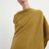 MOHAIR Olive Poncho for Women - BIMANI