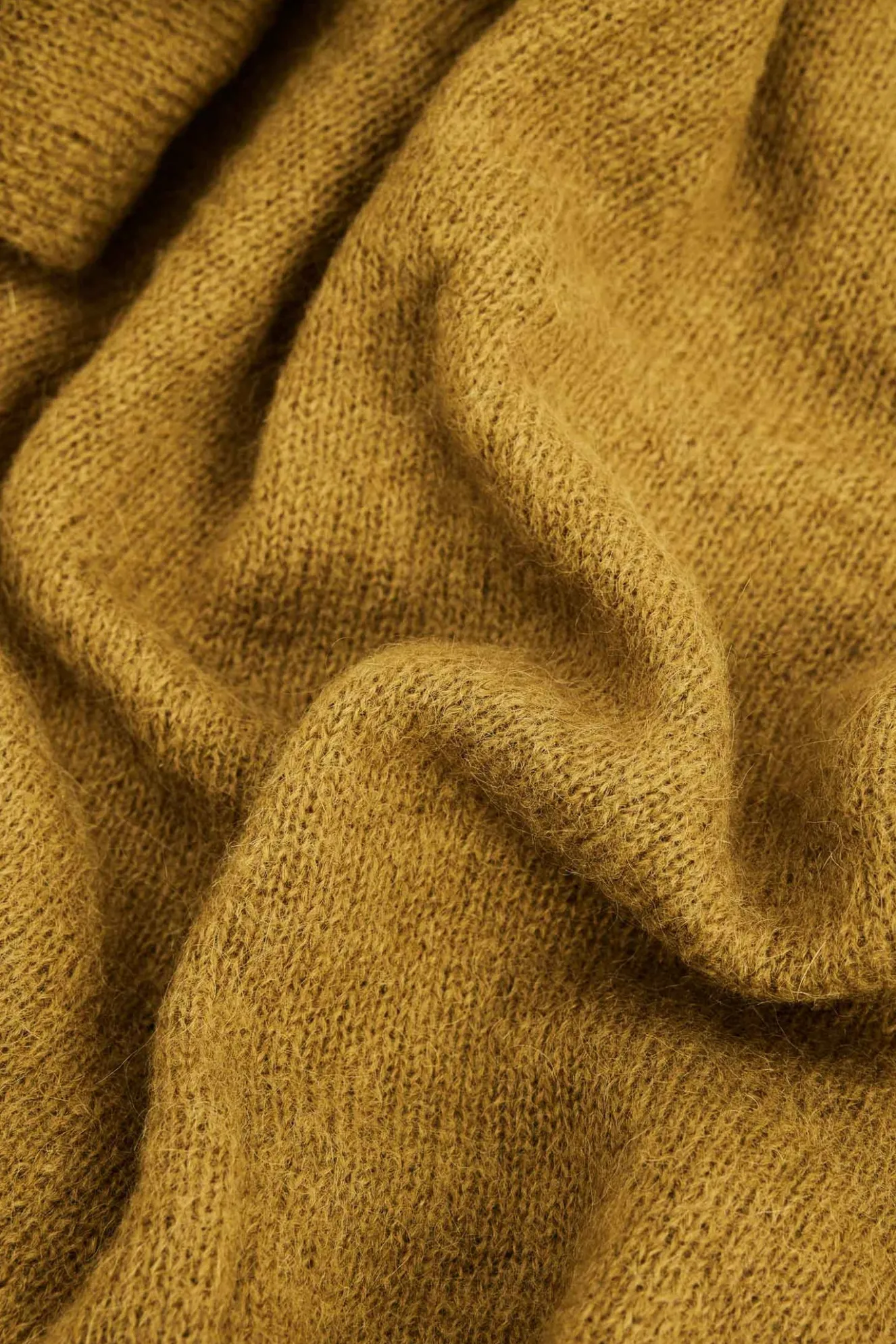 MOHAIR Olive Poncho for Women - BIMANI