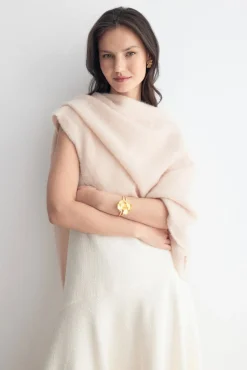 MOHAIR Poncho Nude