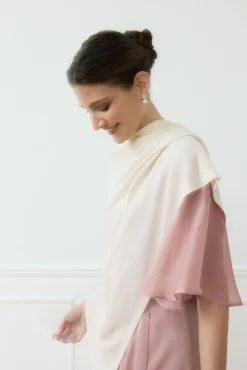 Nude Knitted Poncho for Women - BIMANI