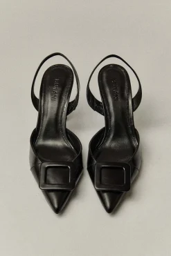 NURIA Black leather stiletto - BIMANI