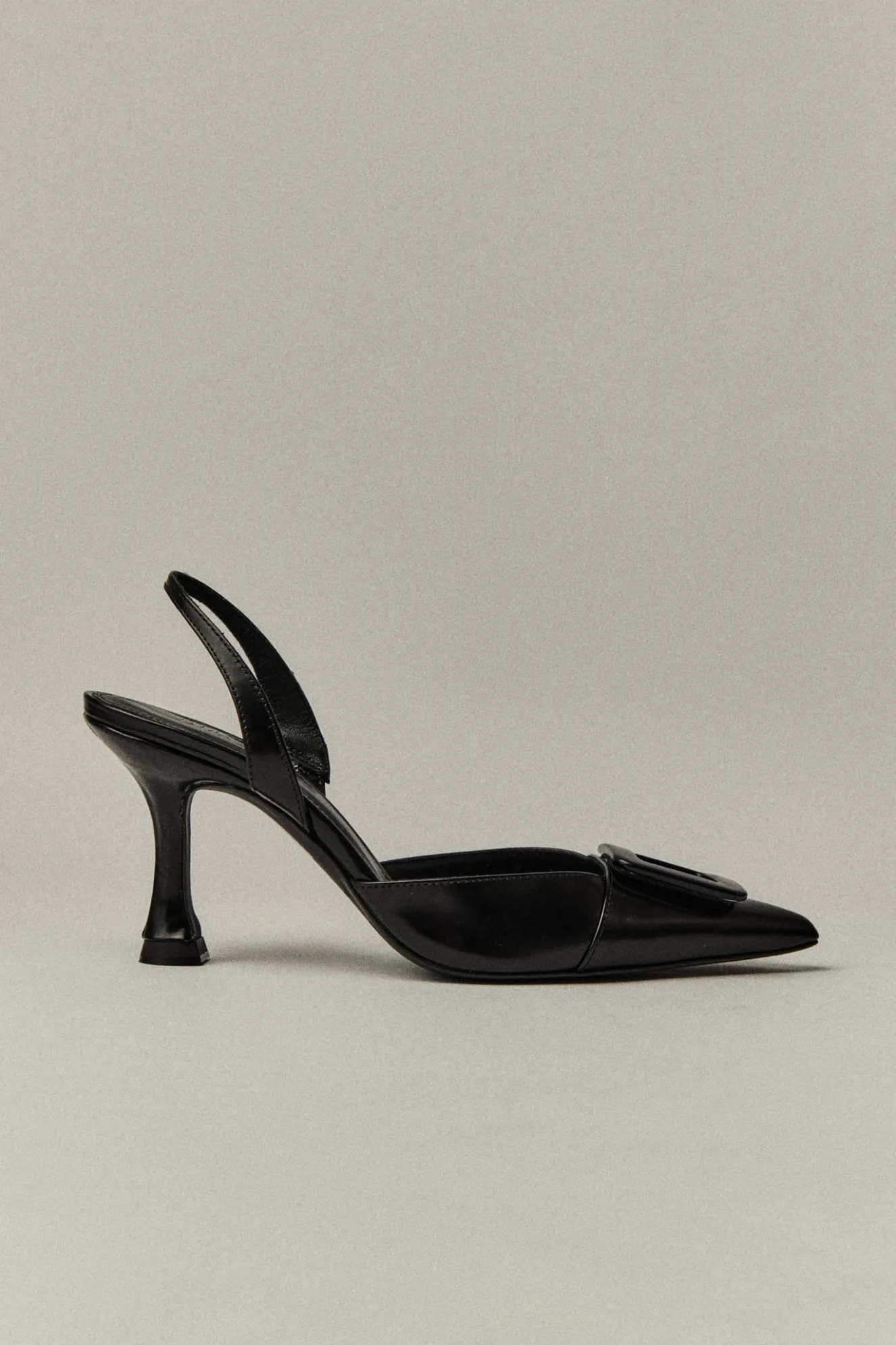 NURIA Black leather stiletto - BIMANI