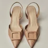 NURIA Petite Beige Leather Stiletto - BIMANI