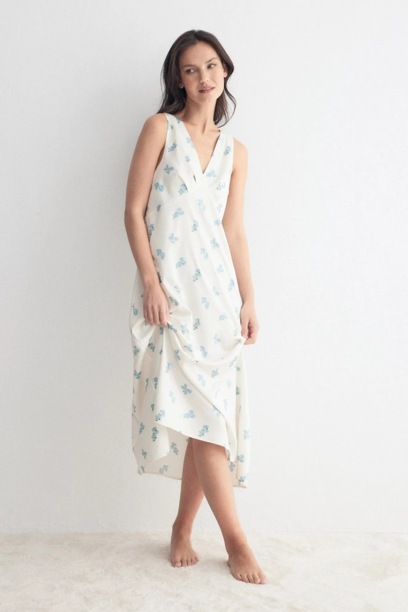 PIPPA Print Blue Nightgown