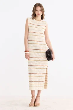 SAMOA Stripes Beige Dress