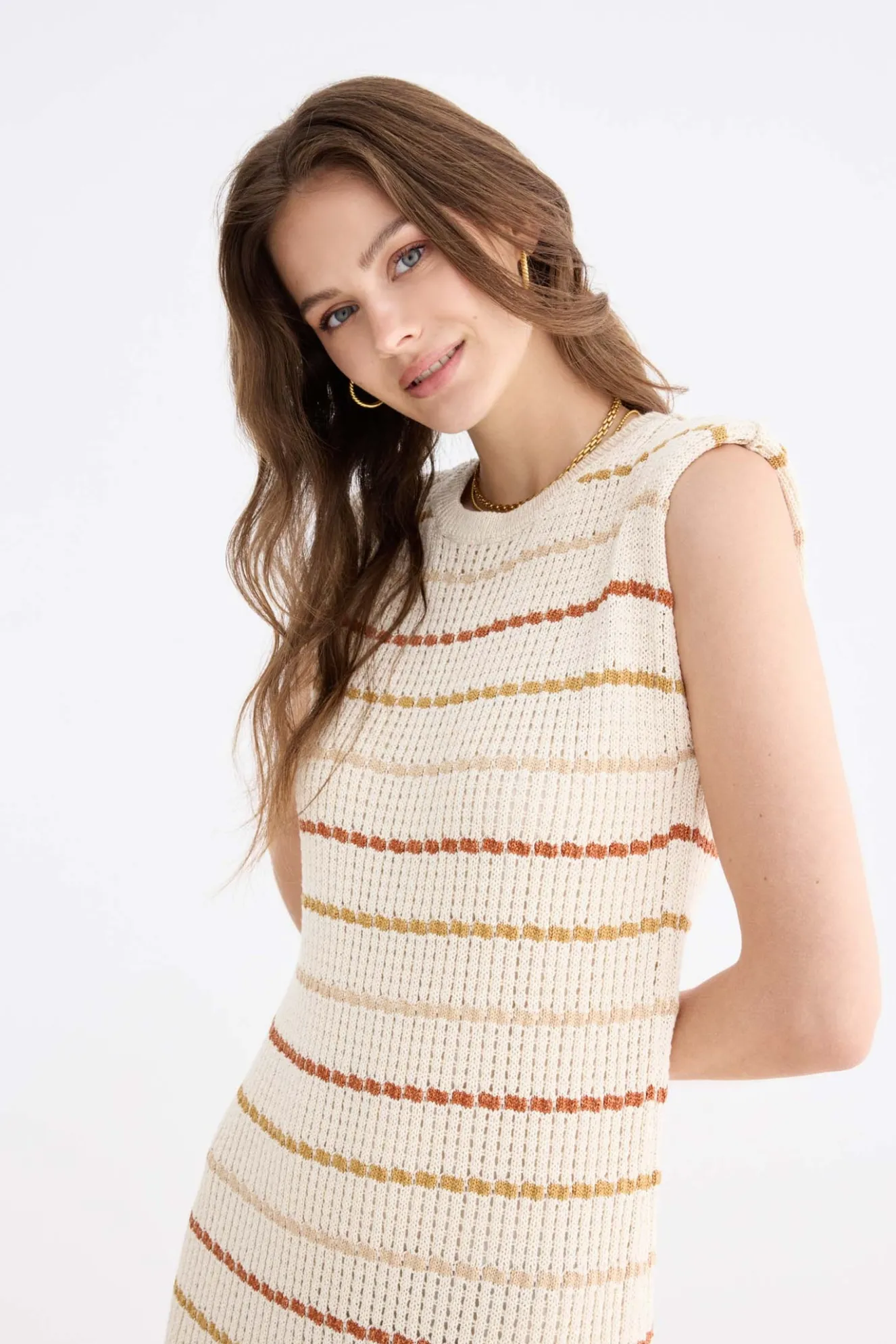 SAMOA Stripes Beige Dress