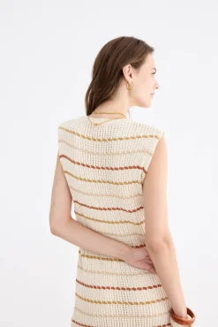 SAMOA Stripes Beige Dress