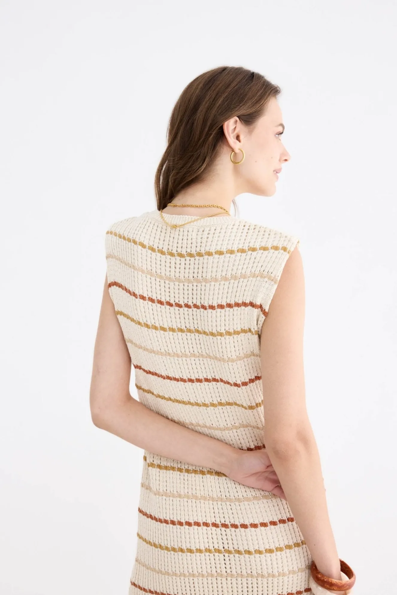 SAMOA Stripes Beige Dress
