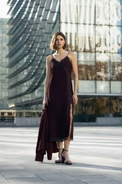 SWAN Burgundy Dress