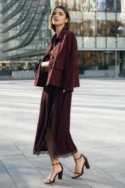 SWAN Burgundy Dress