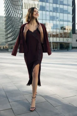 SWAN Burgundy Dress