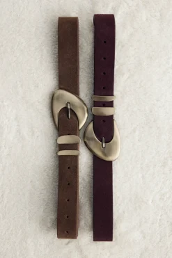TEVERE Burgundy Belt