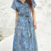 TIANA Print Blue Dress