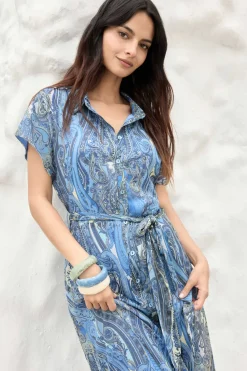 TIANA Print Blue Dress