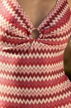 TULUM Print Red Swimsuit