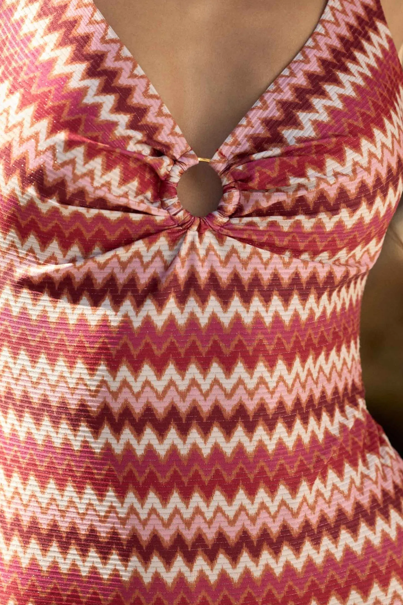 TULUM Print Red Swimsuit