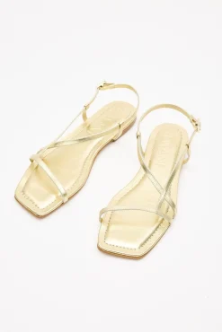 VICTORIA Gold Sandal