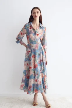 WAVE Print sky skirt