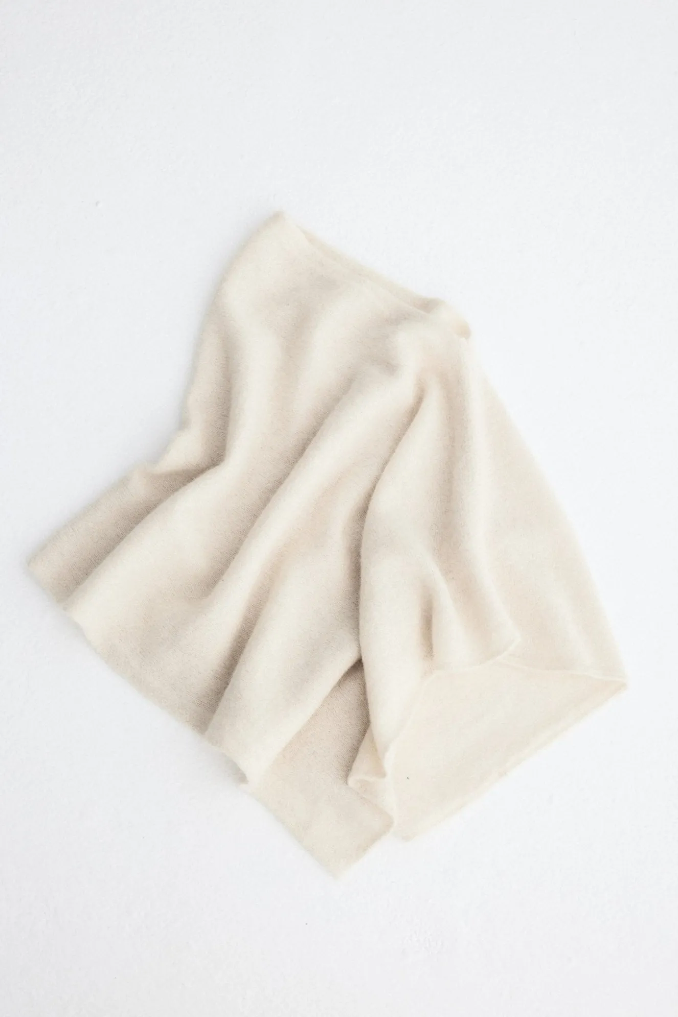 White MOHAIR Poncho for Women - BIMANI